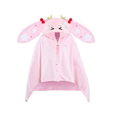 Load image into Gallery viewer, Moeyu: Sakura Future Squinting: Eyes Series Multifunctional Hooded Air Conditioning Blanket Pillow Warm Flannel Shawl-Moeyu-Makochan.store