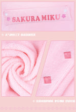 Load image into Gallery viewer, Moeyu: Sakura Future Squinting: Eyes Series Multifunctional Hooded Air Conditioning Blanket Pillow Warm Flannel Shawl-Moeyu-Makochan.store