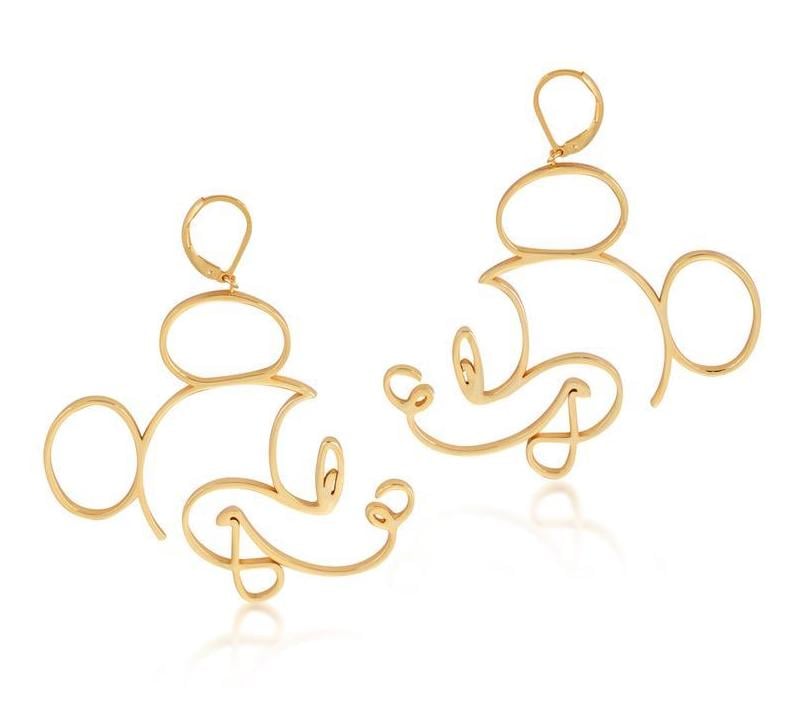 DISNEY MICKEY MOUSE - Wire Style Earrings 'Gold Plated'
