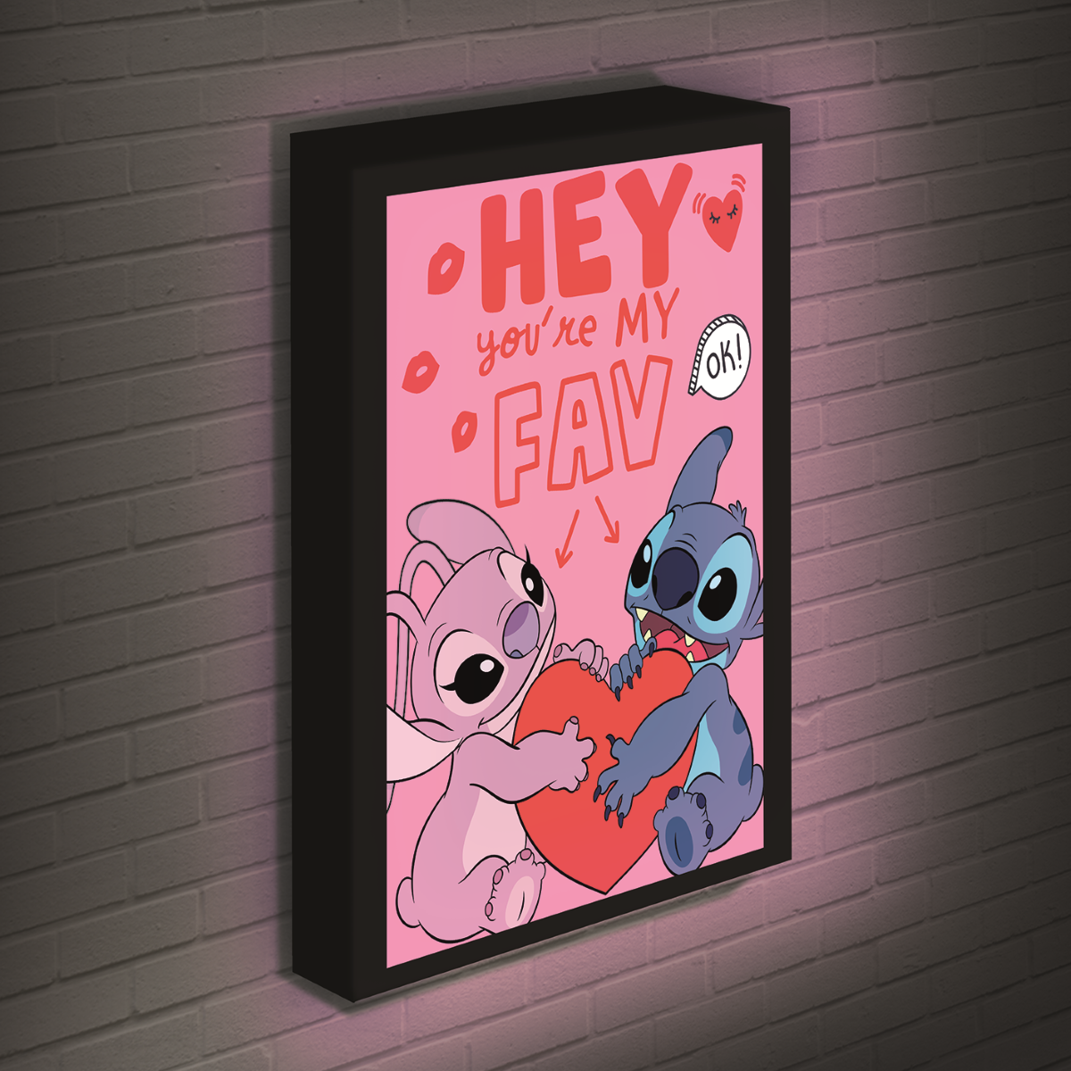 STITCH & ANGEL - Love - Light Canvas 40X30 Cm