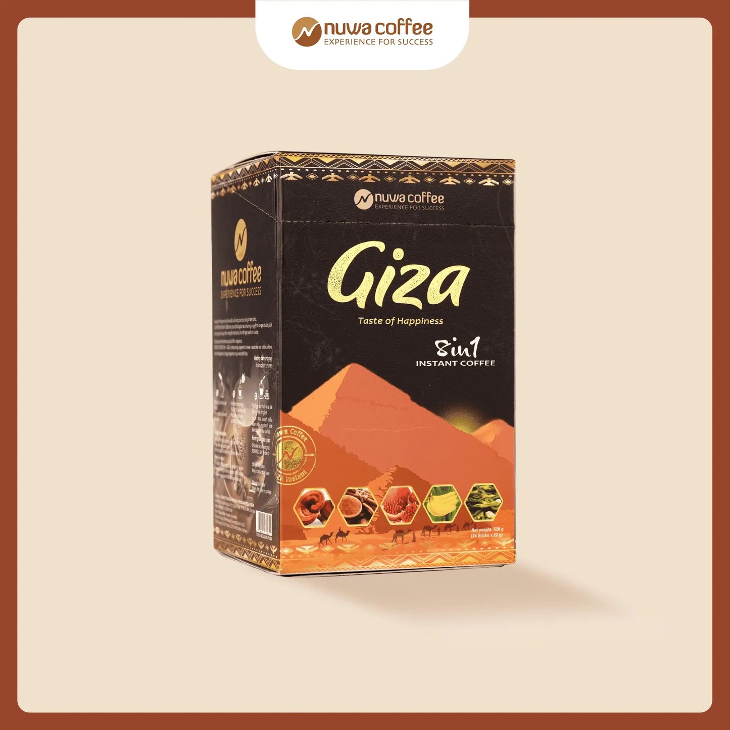 Nuwa: Giza 8in1 Premium Instant Coffee (430 boxes) - NUWA - Makochan - Belgium - Europe