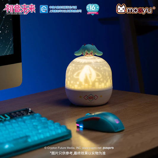 Moeyu Hatsune Miku Squinting Eyes Series Starry Sky Projector, Anime Night Light & Galaxy Projector