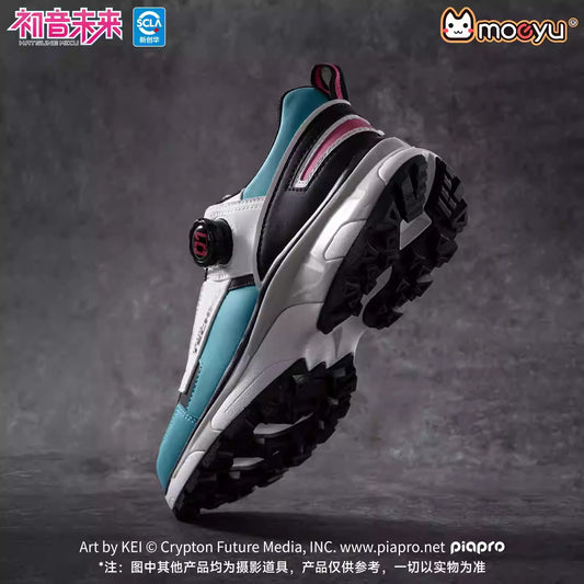 Moeyu Hatsune Miku "Neon Electronic Music" Mesh Sneakers - Men's Lightweight Breathable Casual Shoes - Official Cyber-Style Sports Footwear - Moeyu - Makochan - Belgium - Europe