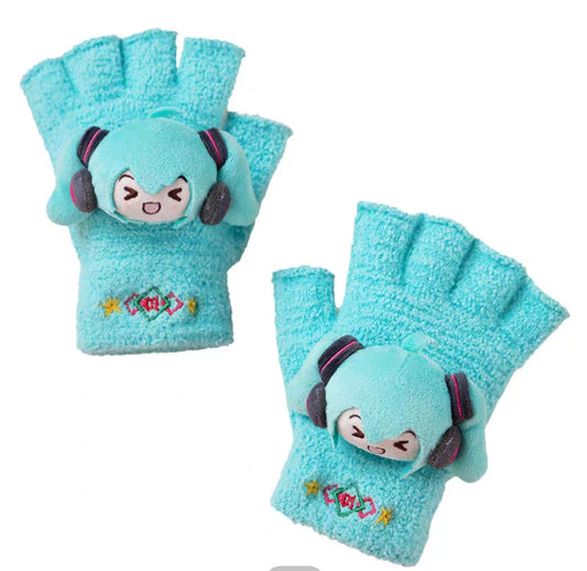 Moeyu Hatsune Miku "Squinty Eye" Winter Plush Collection - Kawaii Sleepy Miku Hat, Warm Gloves & Cozy Earmuffs - Moeyu - Makochan - Belgium - Europe