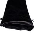 FanRoll Dice Bag Velvet Black with Black Satin Large by FanRoll