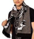 Harry Potter Scarf Dark Arts Spell Long Length Grey by CID