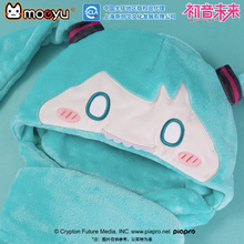 Tải hình ảnh vào trình xem Thư viện, Moeyu Hatsune Miku 3-in-1 Plush Winter Set, Bite Hat, Scarf, Gloves and Hooded Neck Warmer