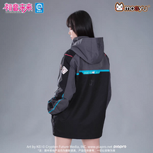 Load image into Gallery viewer, Moeyu Hatsune Miku "Neon Electronic Music" Techwear Windbreaker - Cyberpunk Tactical Hooded Storm Jacket - Moeyu - Makochan - Belgium - Europe