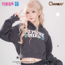 Load image into Gallery viewer, Moeyu Hatsune Miku "Millennium Ice Candy" Series Women's Cropped Hoodie - Y2K Aesthetic Loose Pullover Sweatshirt - Moeyu - Makochan - Belgium - Europe