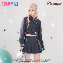 Load image into Gallery viewer, Moeyu Hatsune Miku "Millennium Ice Candy" Women's Cropped Lapel Jacket - Y2K Petite Style Autumn Top - Moeyu - Makochan - Belgium - Europe