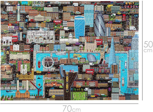 Bopster 8-Bit Pixel Puzzle London Level 3 1000 Pieces | Makochan