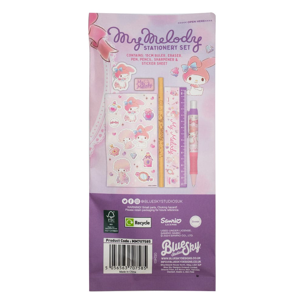 Blue Sky Studios Sanrio Stationery Set 6-Pack My Melody | Makochan