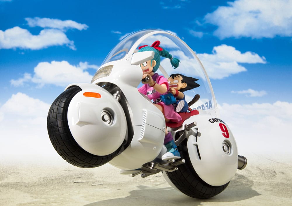 Bandai Tamashii Nations Dragon Ball S.H. Figuarts Vehicle with Figure Bulma's Motorcycle Hoipoi Capsule No. 9 17 cm