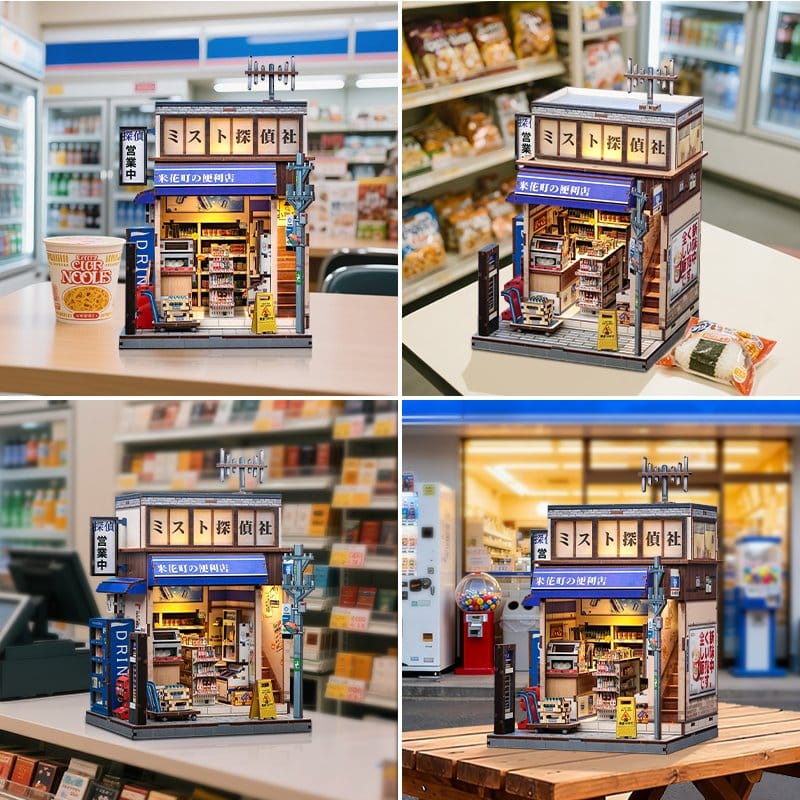 CuteBee Miniature House Model Kit Beika-cho Convenience Store 22 x 15 cm | Makochan