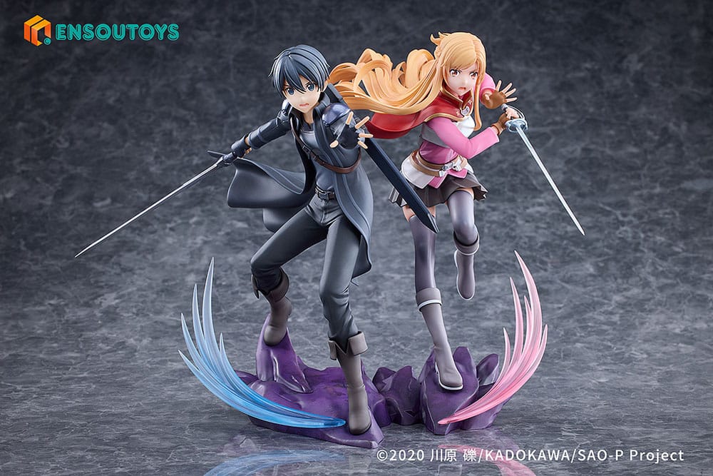 Ensoutoys Sword Art Online Statue 1/7 Progressive Scherzo of Deep Night Kirito & Asuna Set | Makochan