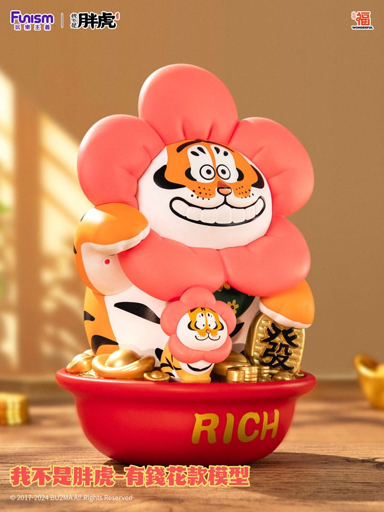 Funism I Am Not Fat Tiger Statue 1/7 Alexander the Tiger Rich Flower 20 cm | Makochan