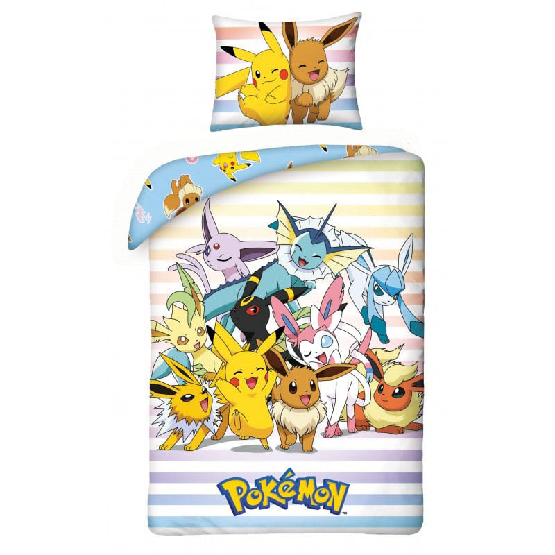Halantex Pokémon Duvet Set Pikachu, Eevee & Friends 140 x 200 cm / 70 x 90 cm | Makochan