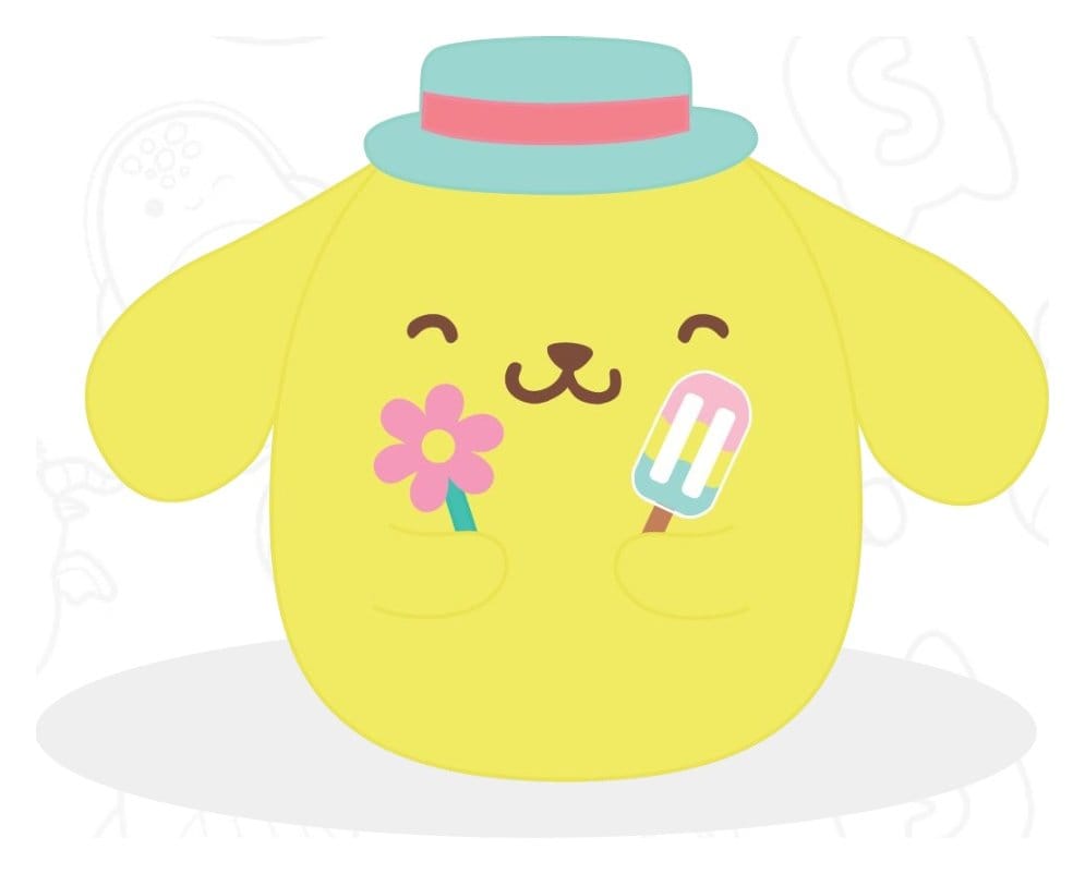 Jazwares Sanrio Squishmallow Plush Figure Hello Kitty and Friends Seize the Moment Pompompurin Popsicle 20 cm | Makochan