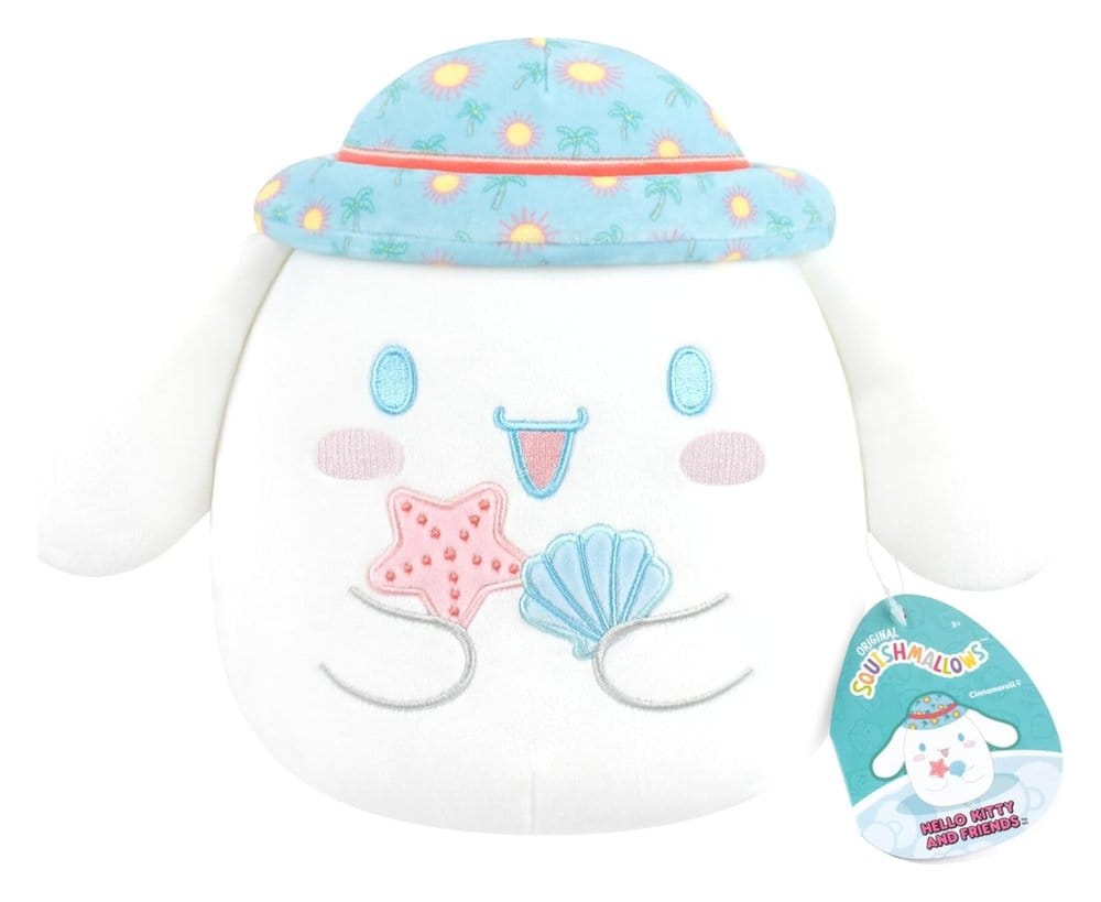 Jazwares Sanrio Squishmallow Plush Figure Hello Kitty and Friends Seize the Moment Cinnamoroll Hat 20 cm | Makochan