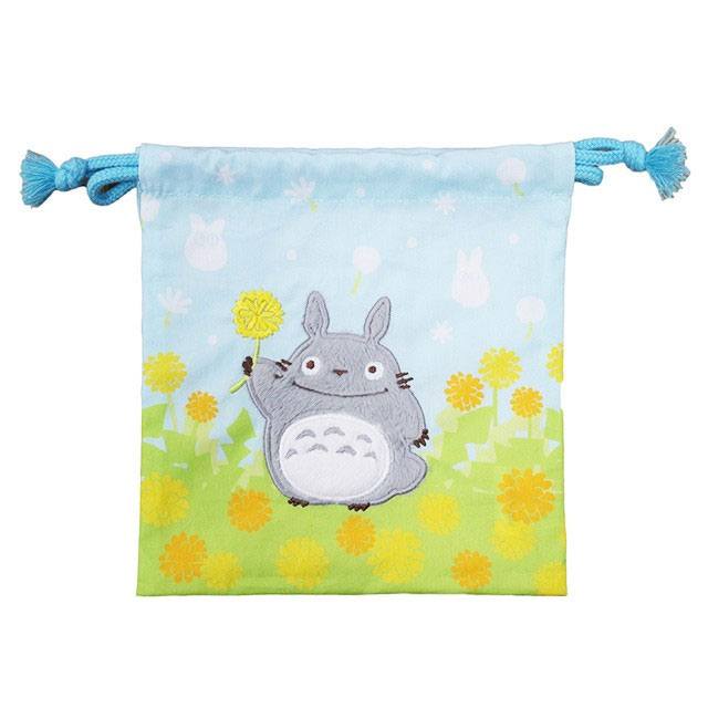 Marushin My Neighbor Totoro Laundry Storage Bag Totoro with Flowers 20 x 19 cm | Makochan
