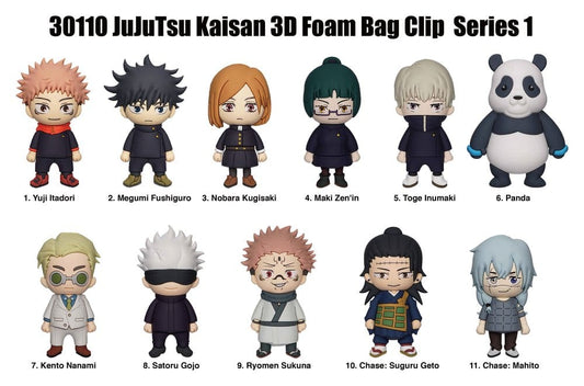 Monogram Int. Jujutsu Kaisen 3D PVC Bag Clips Serie 1 Display (24) | Makochan