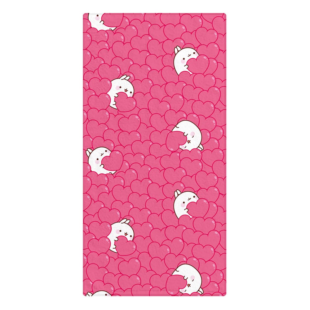 Sakami Merchandise Molang Towel Hearts 35 x 75 cm | Makochan