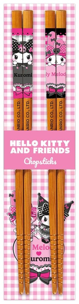 Sakami Merchandise Sanrio Pink Black Party Series Chopsticks Hello Kitty Kimono | Makochan
