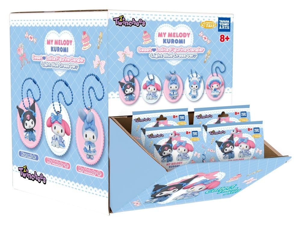 Takara Tomy Sanrio Twinchees Mini Figures My Melody x Kuromi Sweet Lolita 5 cm Blind Pack Display (24) | Makochan