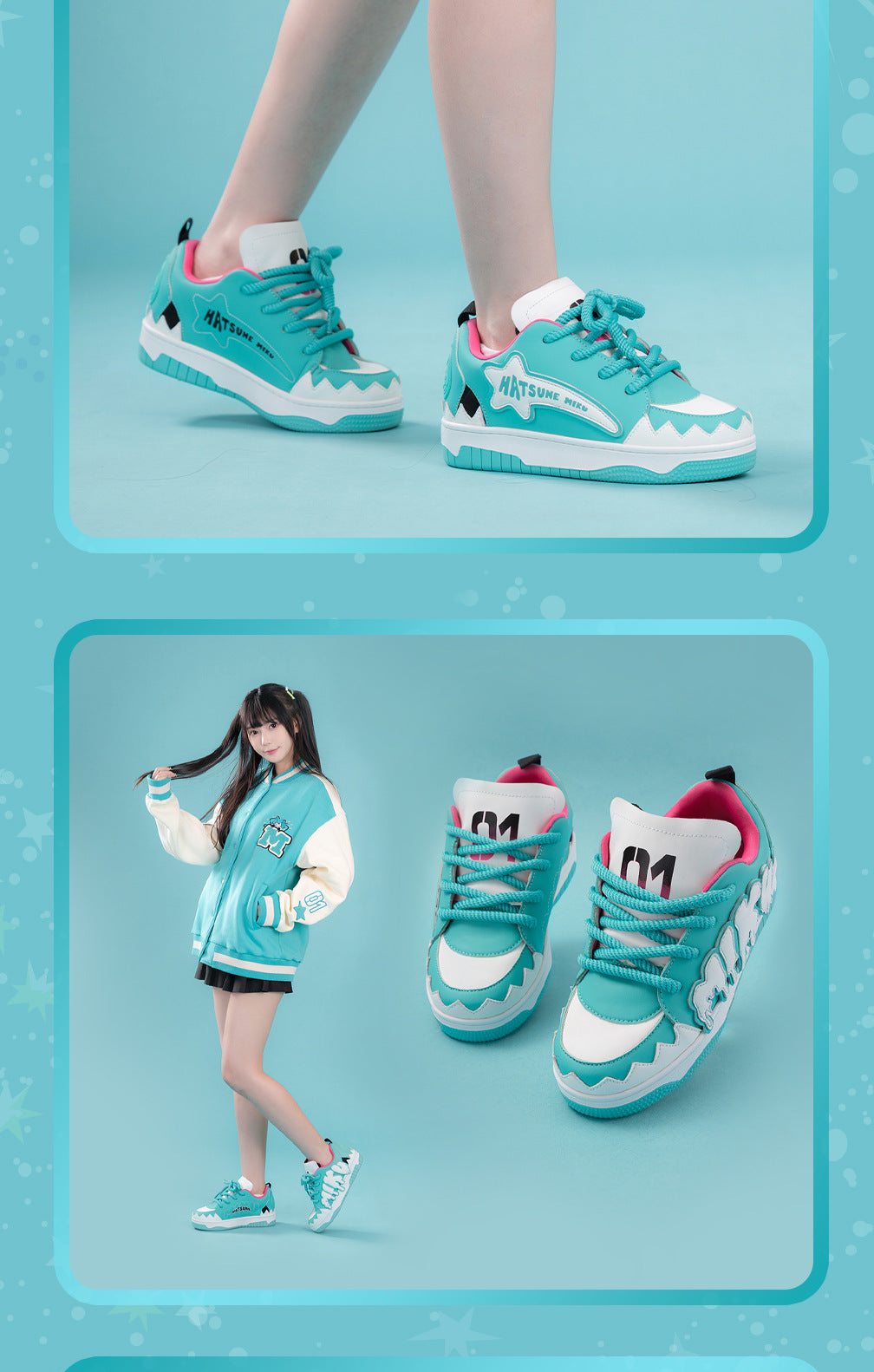Moeyu: Hatsune Miku: Casual Sneakers (Unisex)-Moeyu-Makochan.store