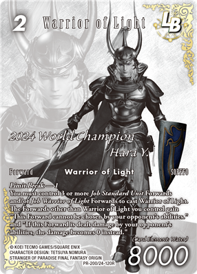 Square Enix TCG Final Fantasy TCG - October 2025 A: Warrior of Light - PR200 /24-120R - EN | Makochan