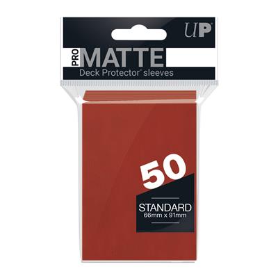 Ultra Pro UP - Standard Sleeves - Pro-Matte - Non Glare - Red (50 Sleeves) | Makochan