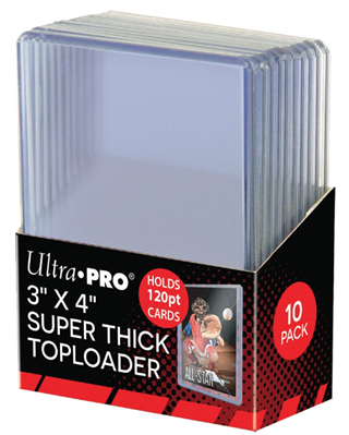 Ultra Pro UP - 3" X 4" Super Thick 120PT Toploader (10 Pieces) | Makochan