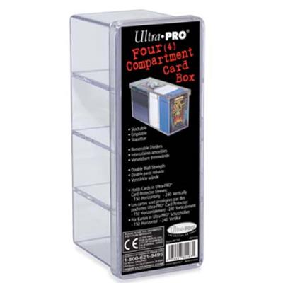Ultra Pro UP - 4-Compartment Card Storage Box - Clear | Makochan