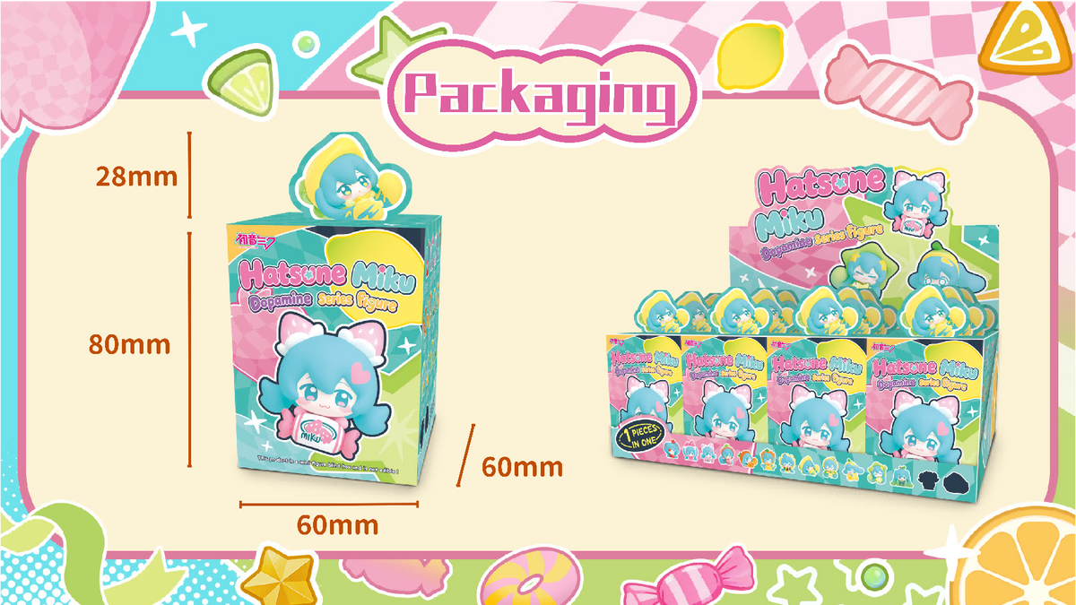 Funism Hatsune Miku Dopamine Blind Box - 3 Mini Figures - packaging example