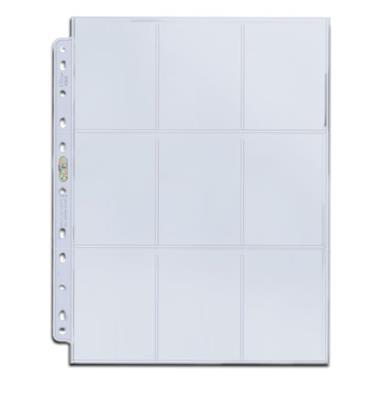 Ultra Pro UP - Silver 9-Pocket Pages (11 Hole) Display (100 Pages) | Makochan