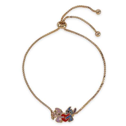 STITCH & ANGEL - Golden Bracelet with Stitch Pendant 7mm