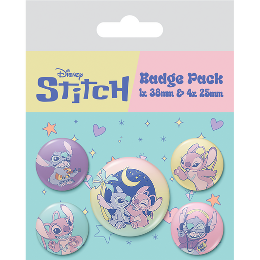 STITCH & ANGEL - Space Rocks - Pack 5 Badges