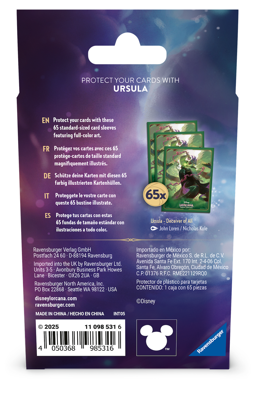 DISNEY - Lorcana - Card Sleeve - Ursula - Chapter 7
