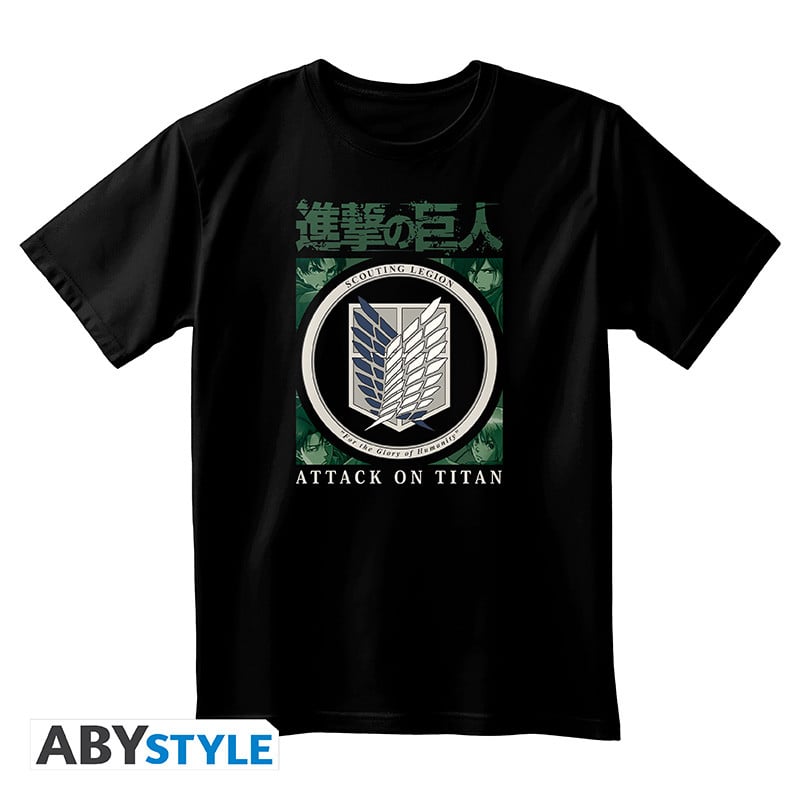 Attack ON Titan – T-Shirt Scout Legion Unisex black (XS)