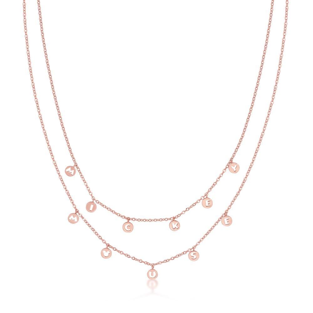 DISNEY MICKEY MOUSE - Word Necklace 'Rose Gold Plated'