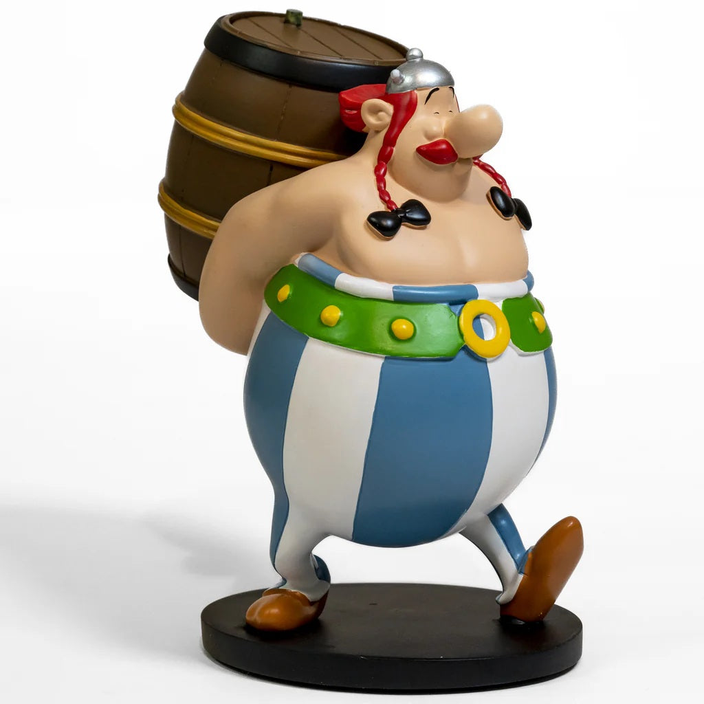 ASTERIX & OBLEIX - Obélix loading a barrel - Statue 25cm