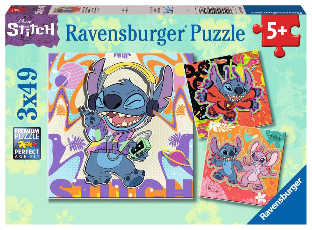 LILO & STITCH - Playing all day - 3 Puzzle 49P