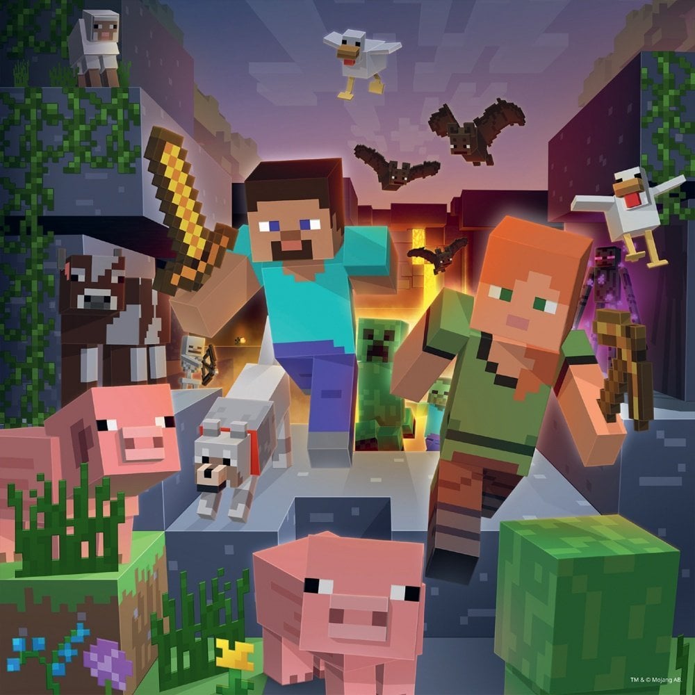 MINECRAFT - Biomes - 3 Puzzle 49P
