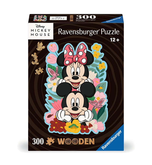 DISNEY - Mickey & Minnie - Wooden shape puzzle 300P
