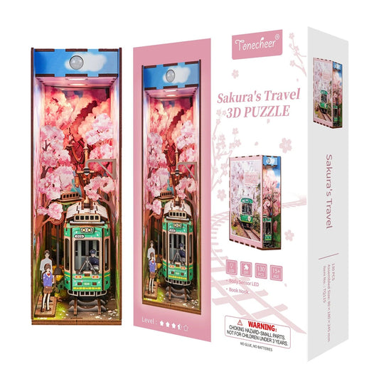 Book Nook Kit – Diy- Sakura's Travel – 130pcs + LED Light