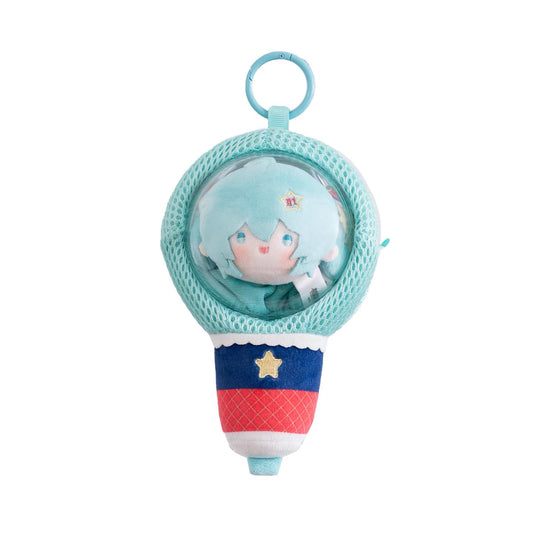 moeyu Hatsune Miku Starry Voice Microphone Plush Keychain