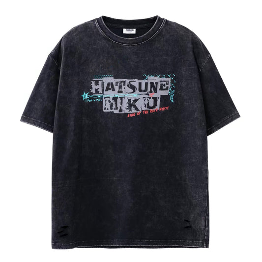 Moeyu Hatsune Miku Rock Future Series Washed T-shirt
