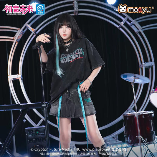 Moeyu Hatsune Miku Rock Future Series Washed T-shirt