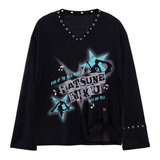 Moeyu Hatsune Miku Rock Future Series Hollowed-out Cover-up