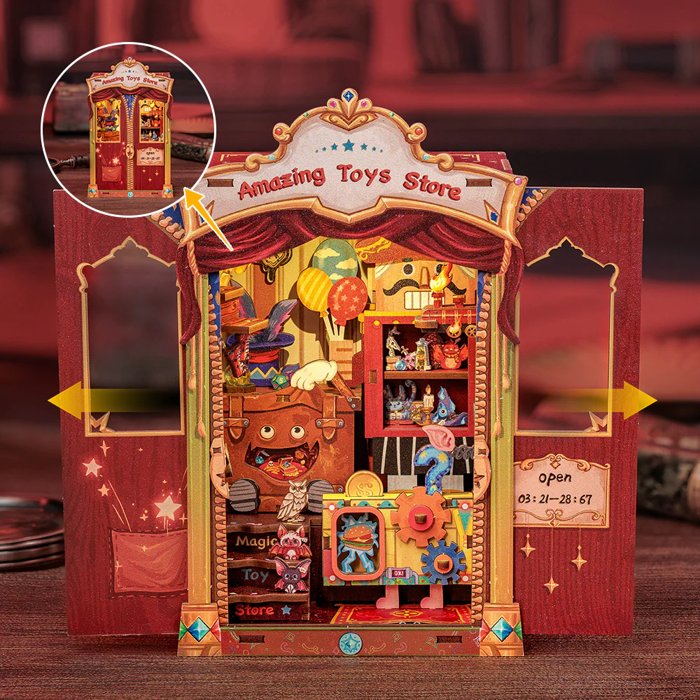 BOOK NOOK KIT - DIY - Amazing Toy Store - 103pc + LED Light